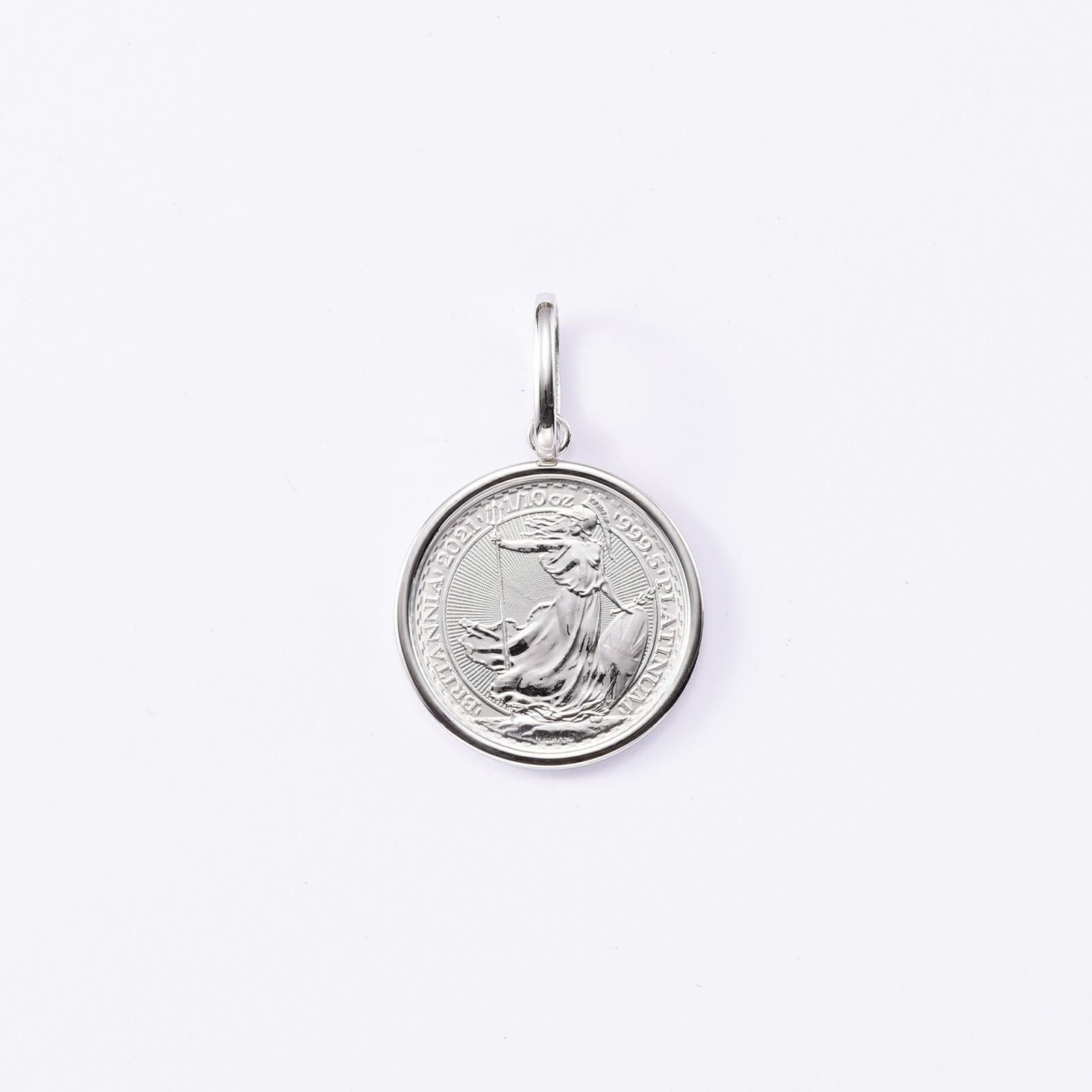 純プラチナコイン ペンダントトップ (プラチナ900フレーム付) 1/10oz