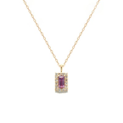 ☆新品ペンダントトップ☆K18ネックレス☆サクラインカット☆ローズ 